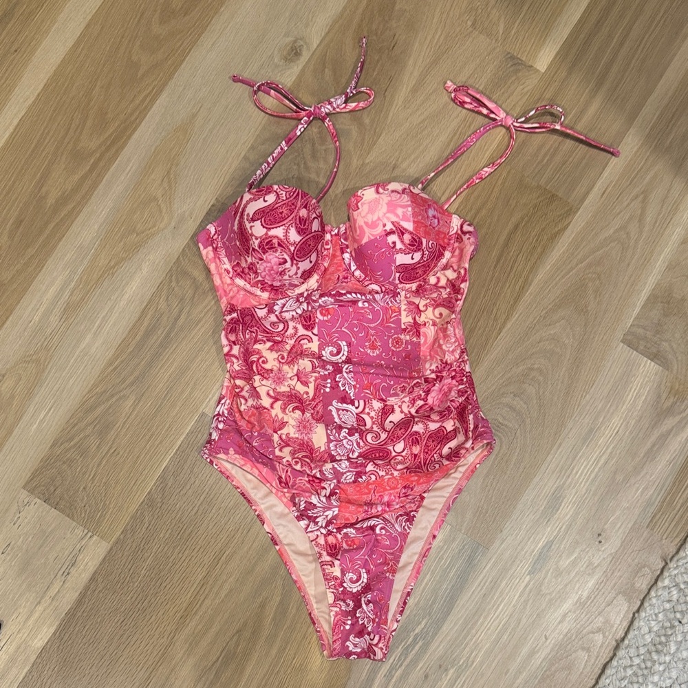 Pink Paisley One-Piece Swimsuit